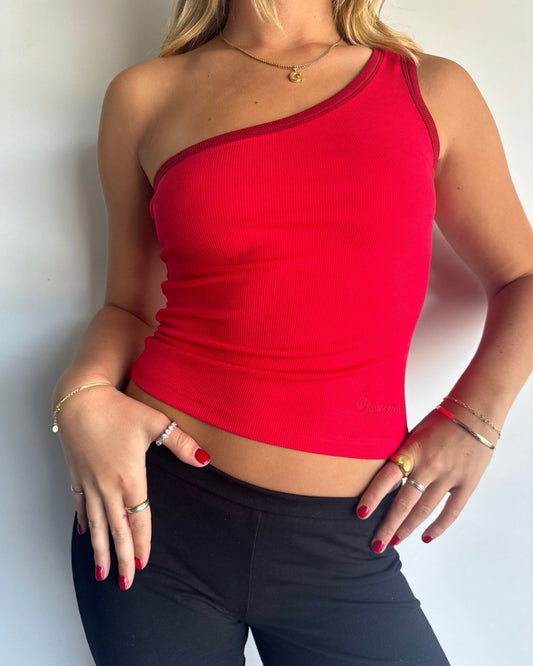 Tahlia Tank Red.