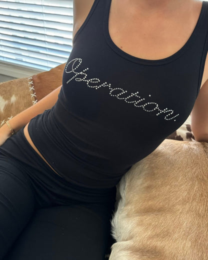 Birthday Tank Black.